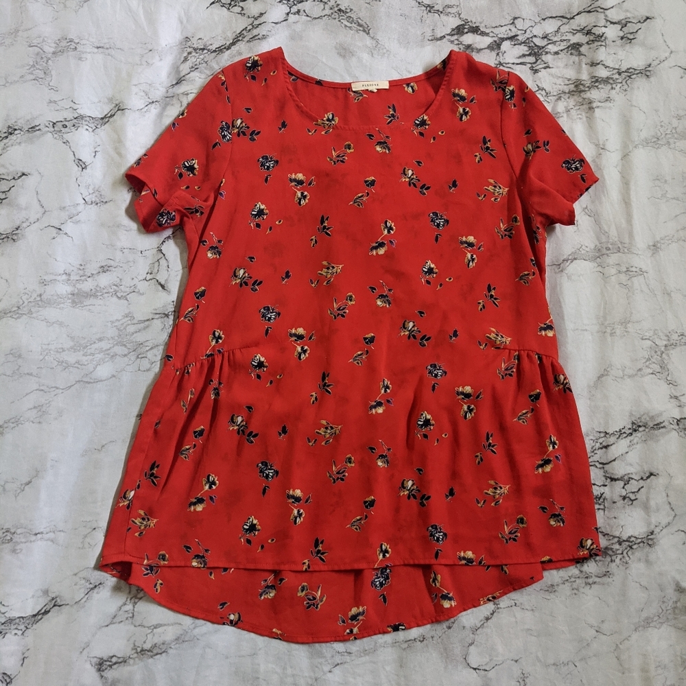 ❌SOLD❌Pleione half peplum blouse size S